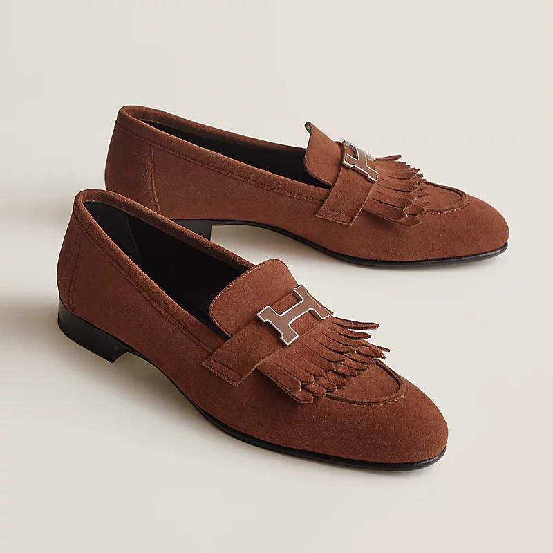 Giày Hermes Royal Loafer Nữ Nâu Đậm